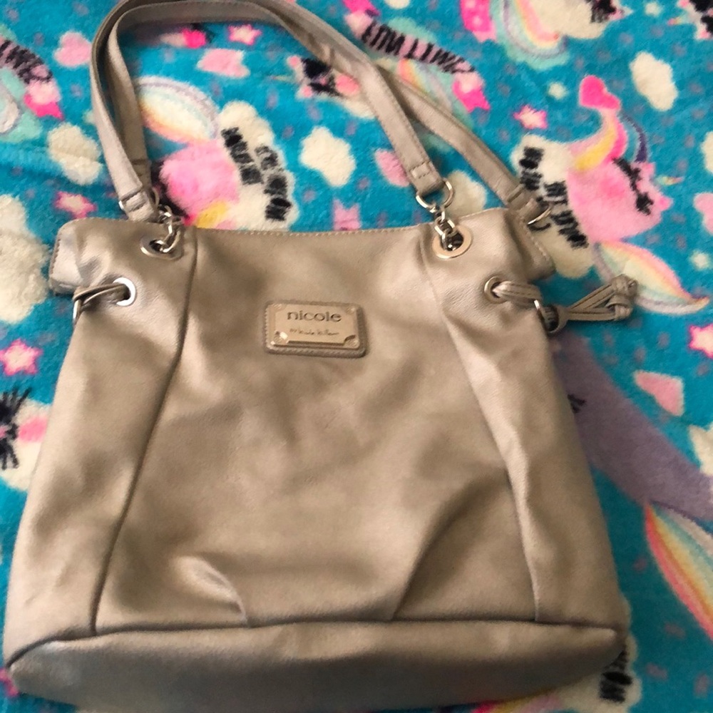 Silver Nicole Miller Shoulder Bag